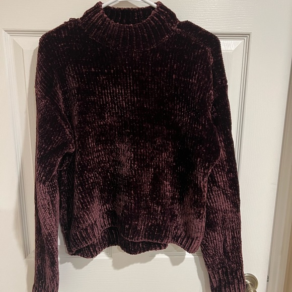 SANCTUARY BURGUNDY CHENILLE SWEATER - Picture 1 of 7